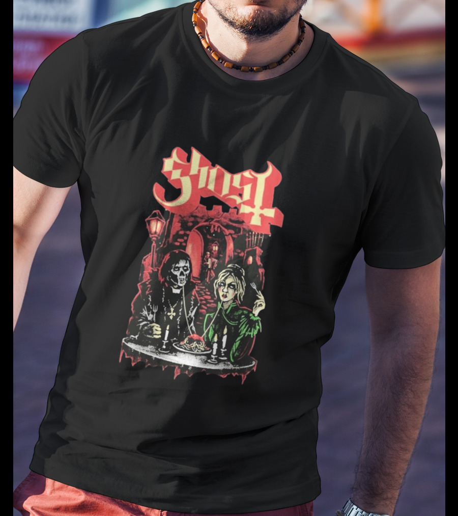 Ghost Valentine 2026 Exclusive Bella Notte Gothic Romance Dining Scene T-Shirt