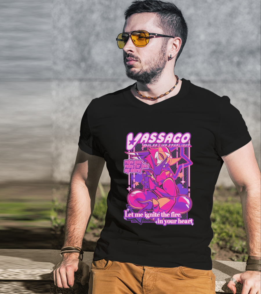 Vassago Pulse Like Starlight Raise Your Voice For Love My Dear Let Me Ignite The Fire In Your Heart T-Shirt