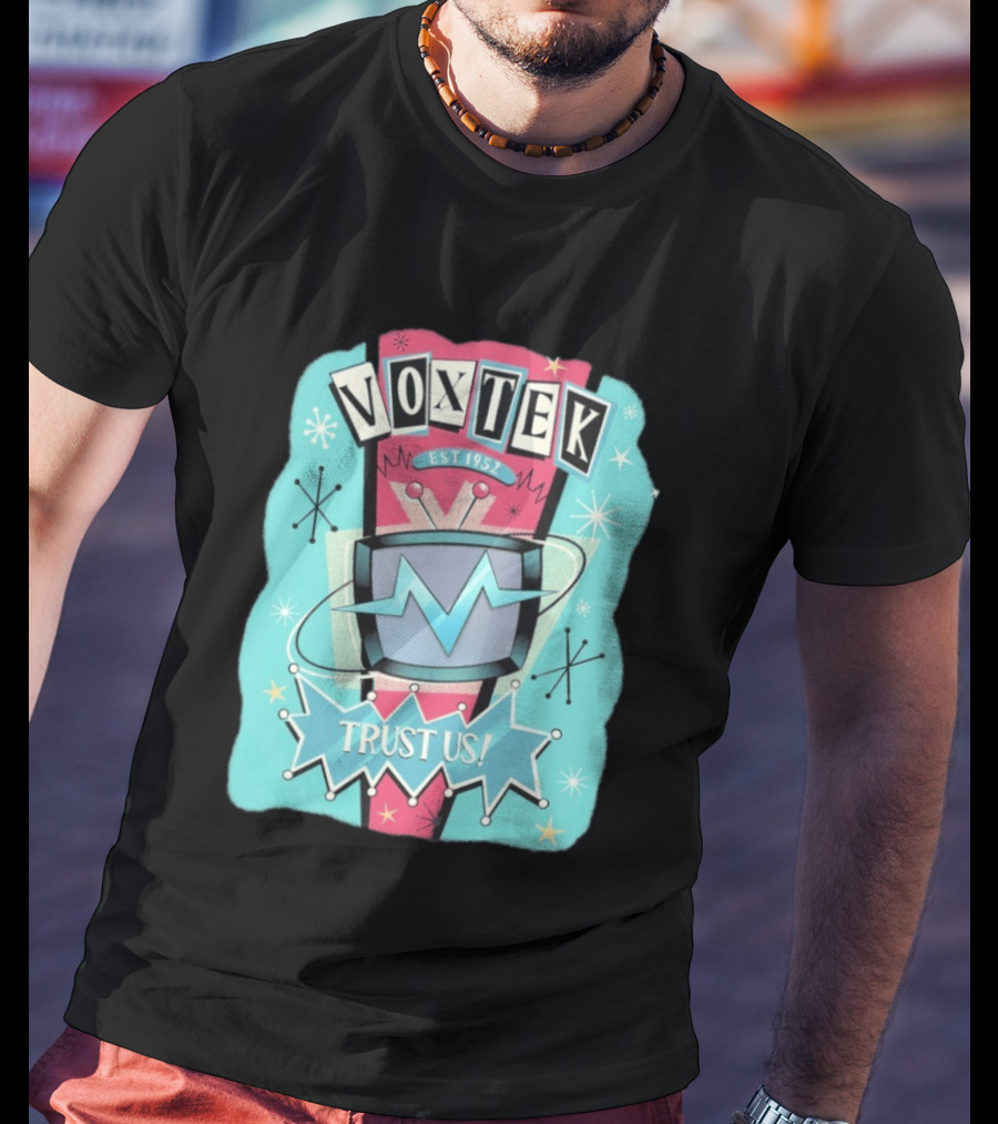 VoxTek Trust Us Retro 1952 Style With Television T-Shirt