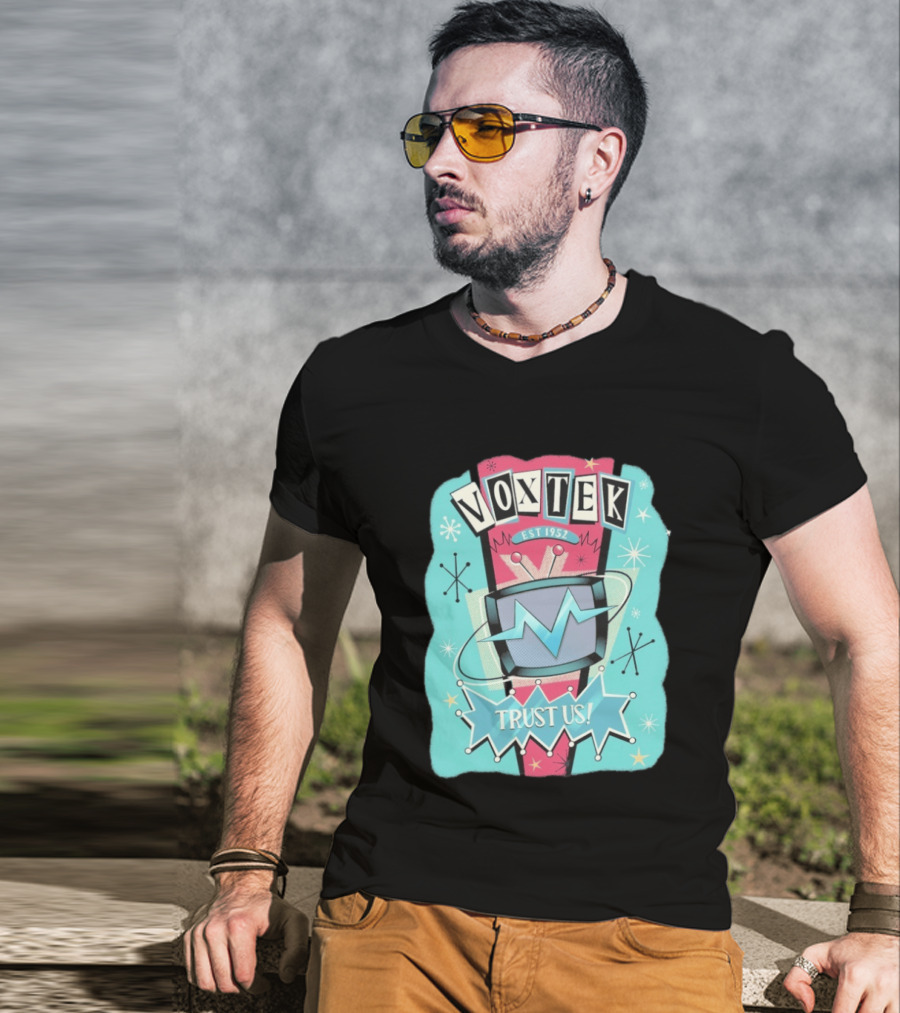 VoxTek Trust Us Retro 1952 Style With Television T-Shirt