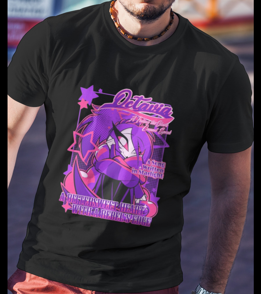 Octavia A Feeling The Stars Cannot Speak A Song Written In Starlight A Bittersweet Heart With A Rebel's Edge T-Shirt