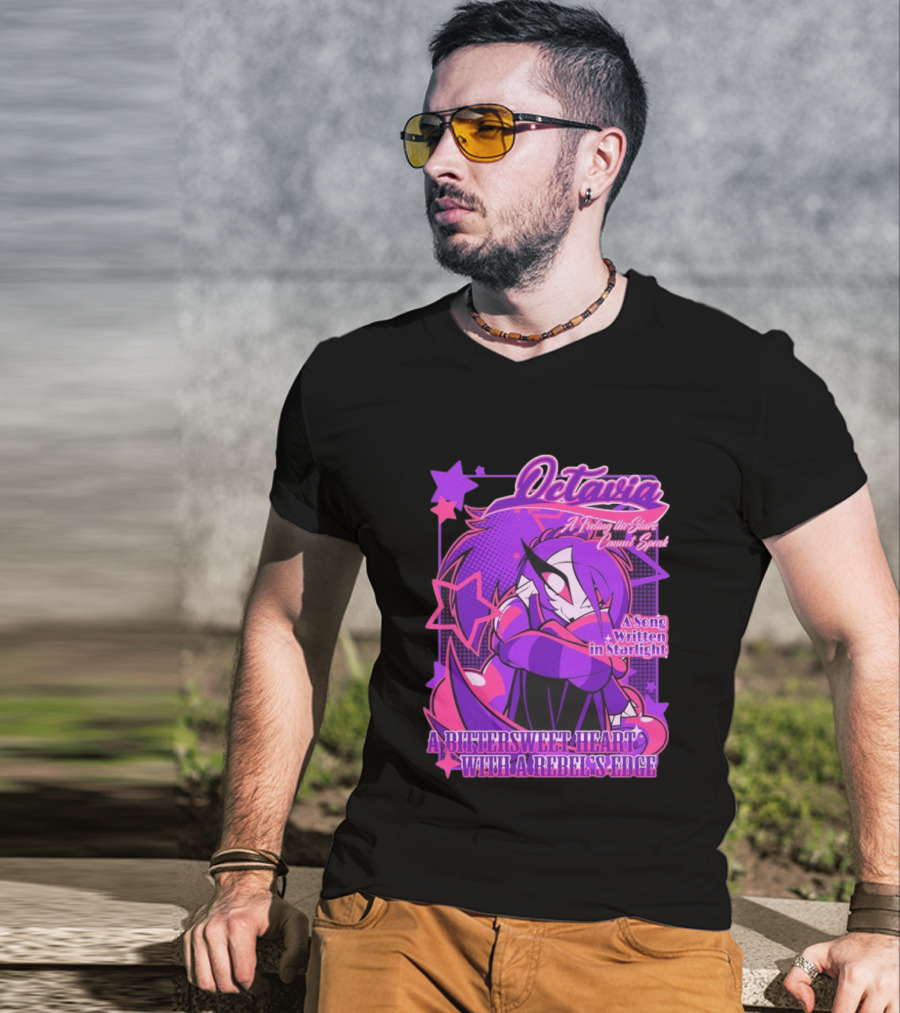 Octavia A Feeling The Stars Cannot Speak A Song Written In Starlight A Bittersweet Heart With A Rebel's Edge T-Shirt