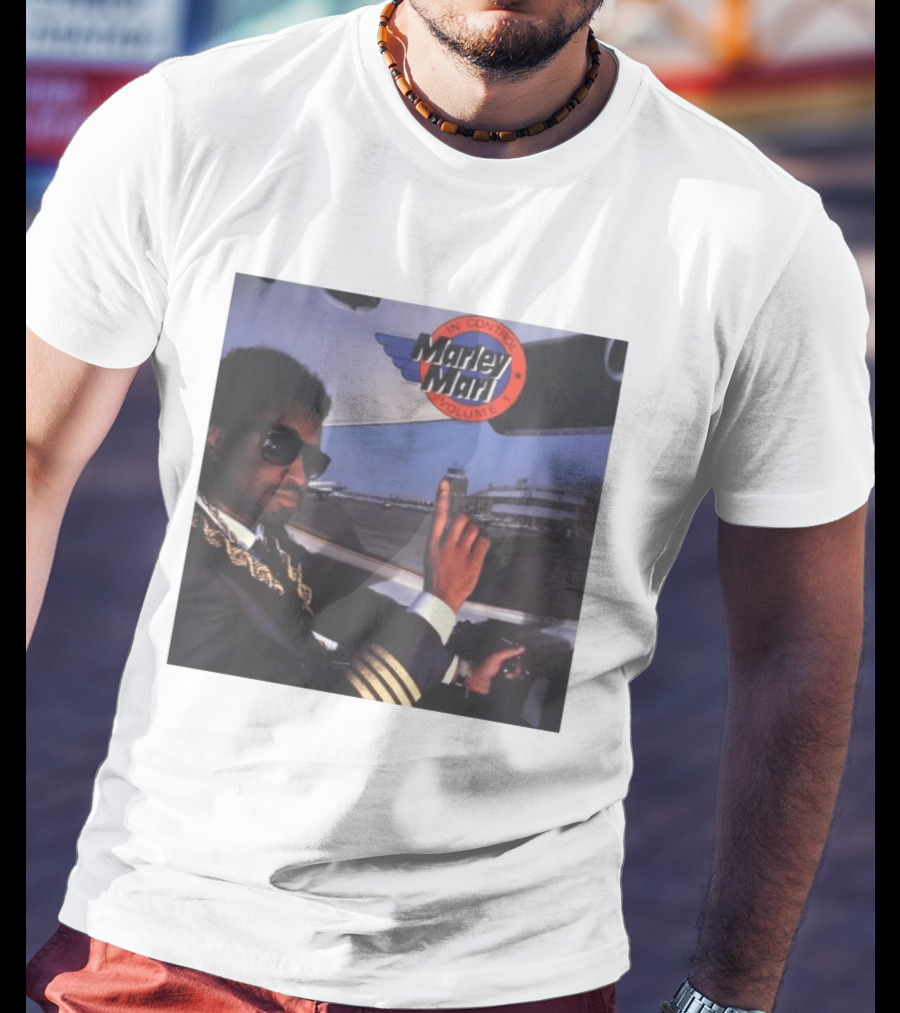 Marley Marl In Control Volume 1 Iconic Hip Hop DJ In Pilot Uniform T-Shirt