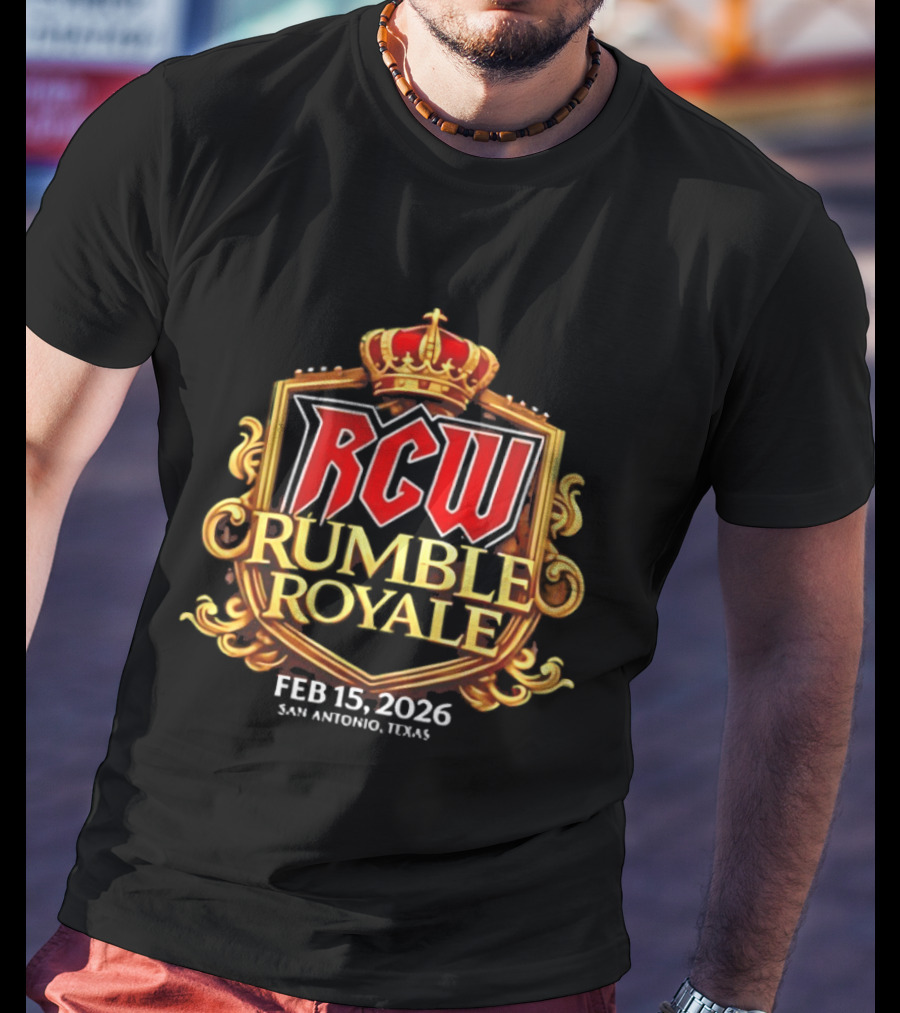 RCW Rumble Royale Feb 15 2026 San Antonio Texas Crown Crest Event T-Shirt