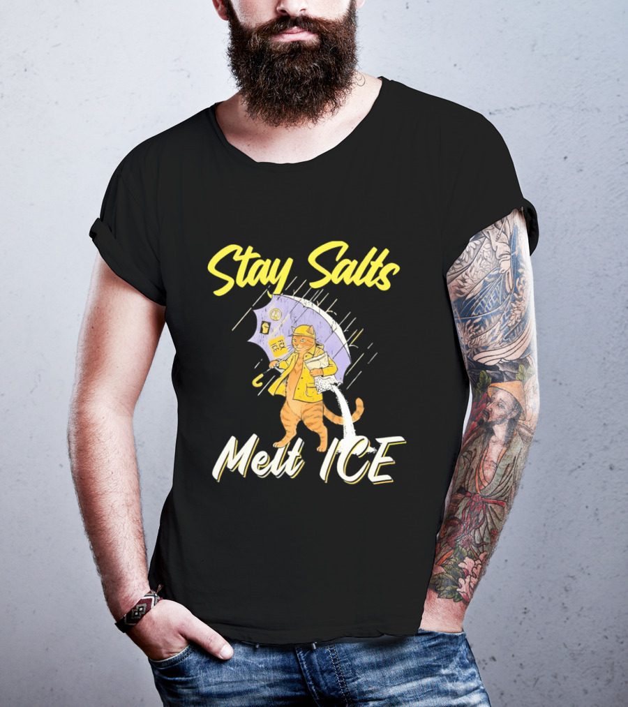 Stay Salty Cat Peace Anti ICE Movement T-Shirt