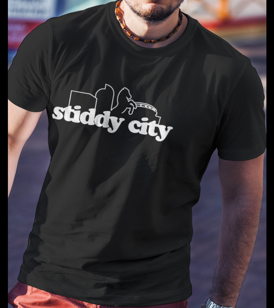 Stiddy City Denver Broncos Football Game Day 2026 Stadium Skyline Horse T-Shirt
