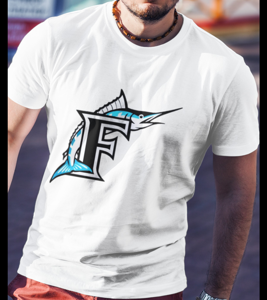 Florida Marlins Vintage F Logo Marlin T-Shirt