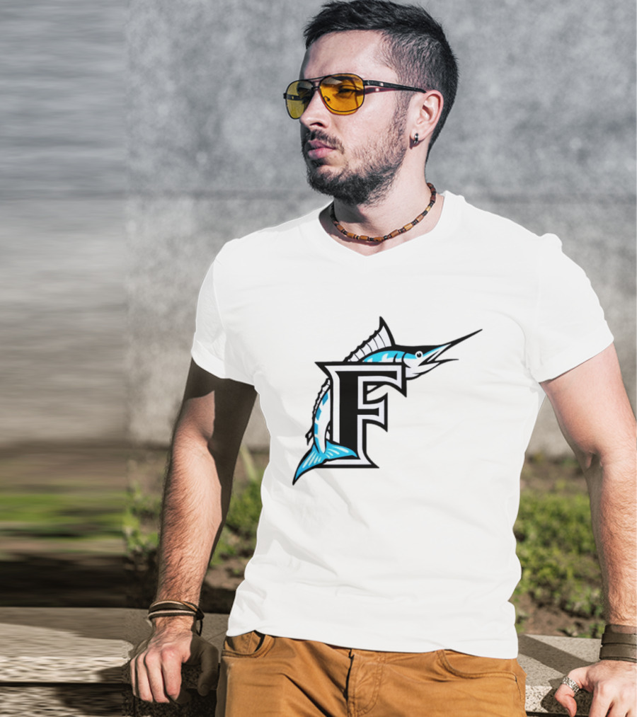 Florida Marlins Vintage F Logo Marlin T-Shirt