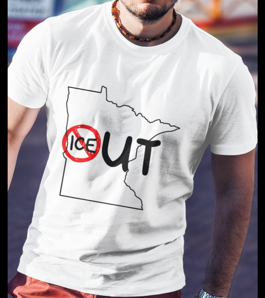 Humorous Minnesota Map Ice Out T-Shirt