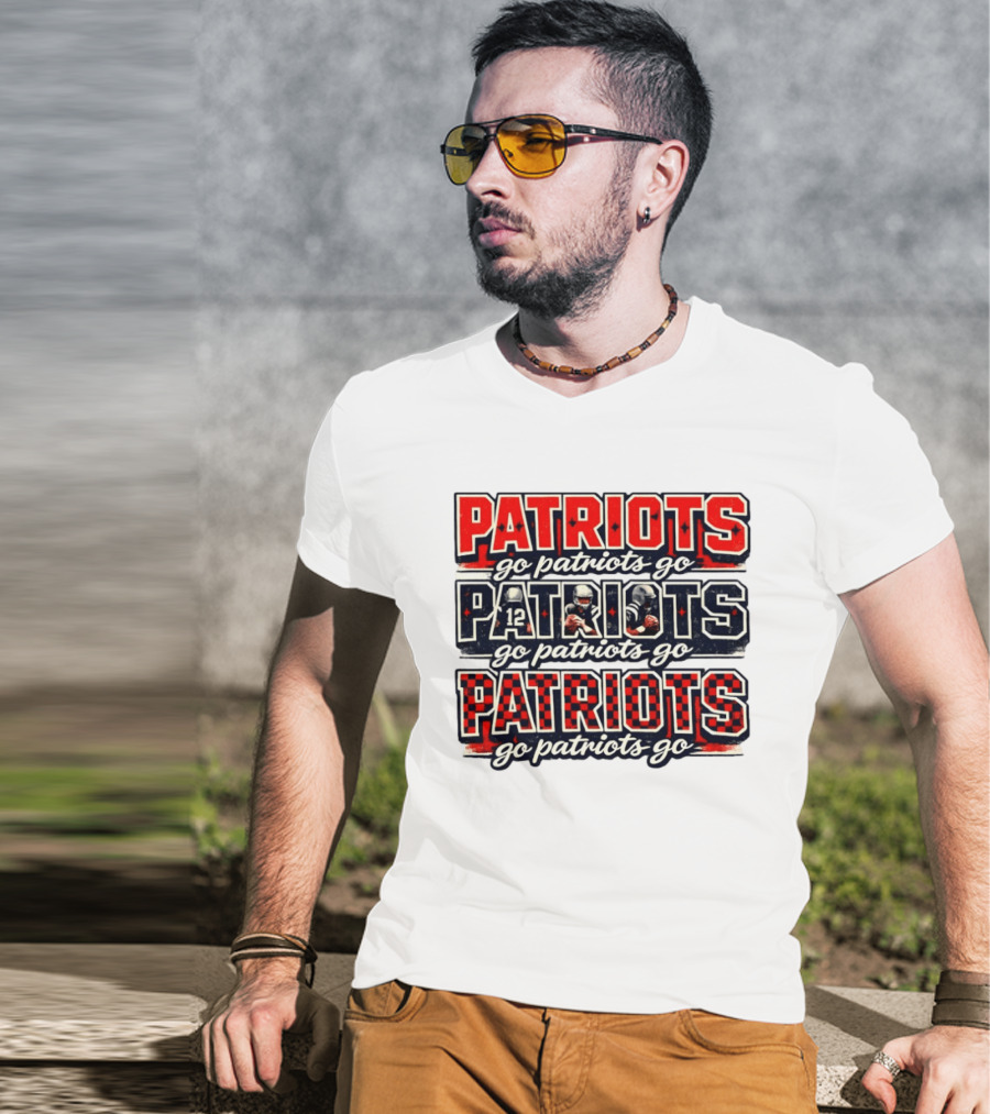 New England Patriots Go Patriots Go Football Game Day T-Shirt
