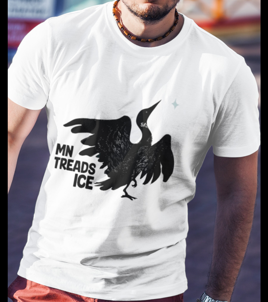 MN Treads Ice Rebel Loon Black Bird T-Shirt