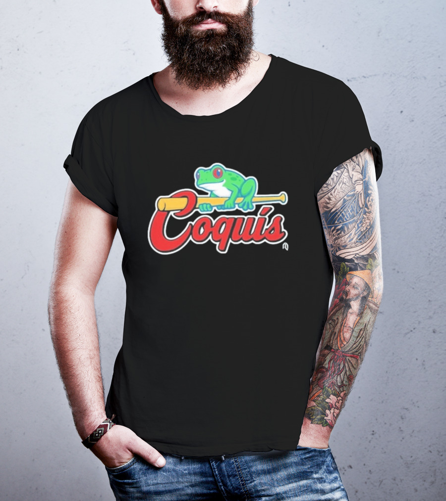 Coquís Green Tree Frog Baseball Bat T-Shirt