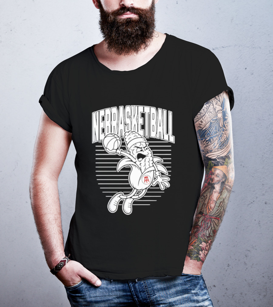 Nebraska Cornhuskers Basketball Slam Drunk Corn T-Shirt