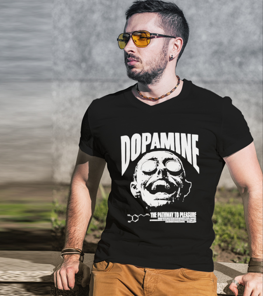 Dopamine The Pathway To Pleasure Molecular Formula Head T-Shirt