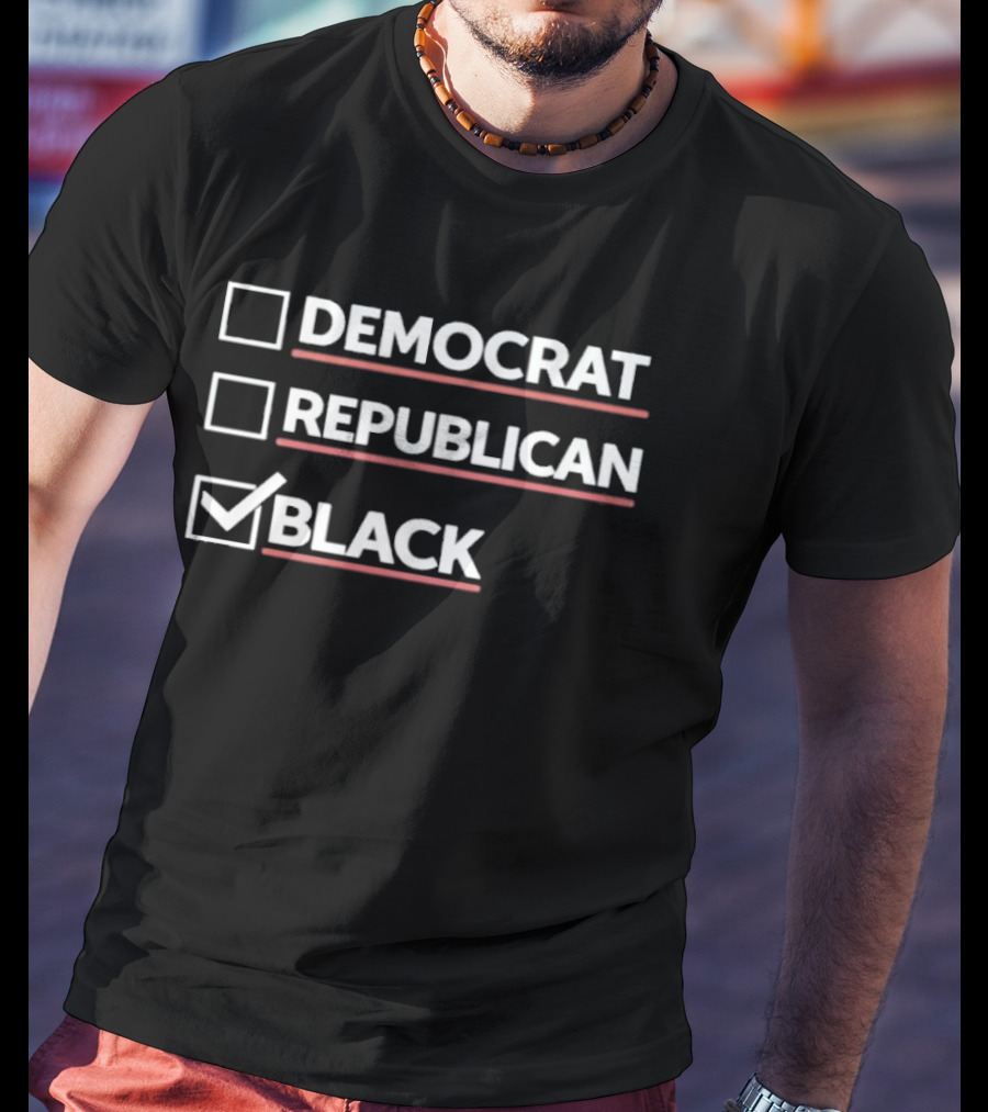 Dr Boyce Watkins Democrat Republican Black Checkmark Bold Political T T-Shirt