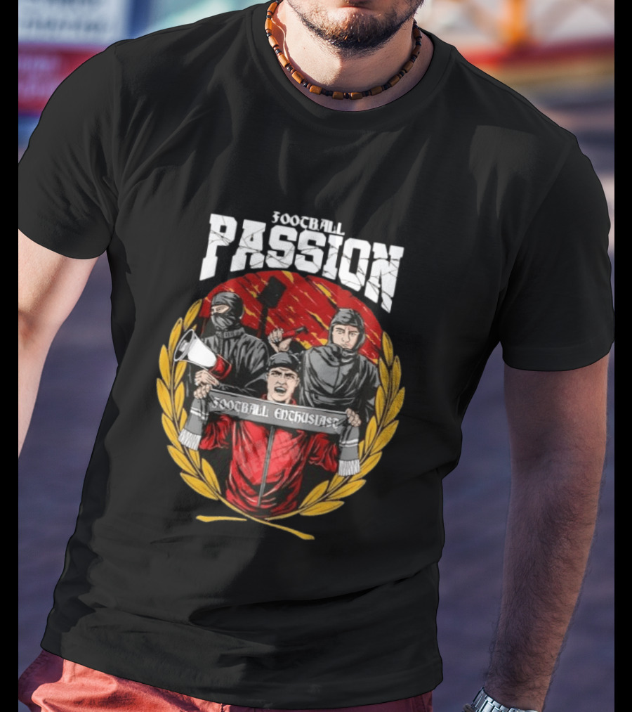 Football Passion Enthusiast Ultras Megaphone Flare Stadium T-Shirt