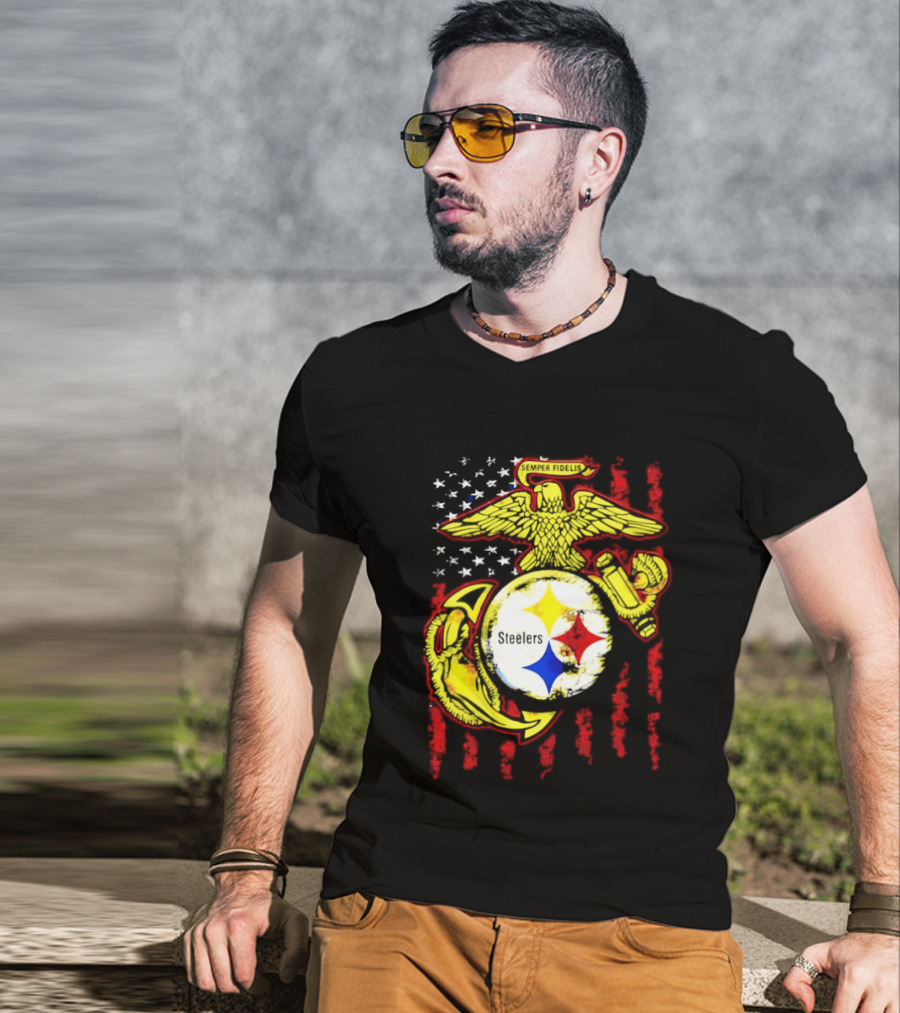 Pittsburgh Steelers United States Marine Corps Symbolic T-Shirt
