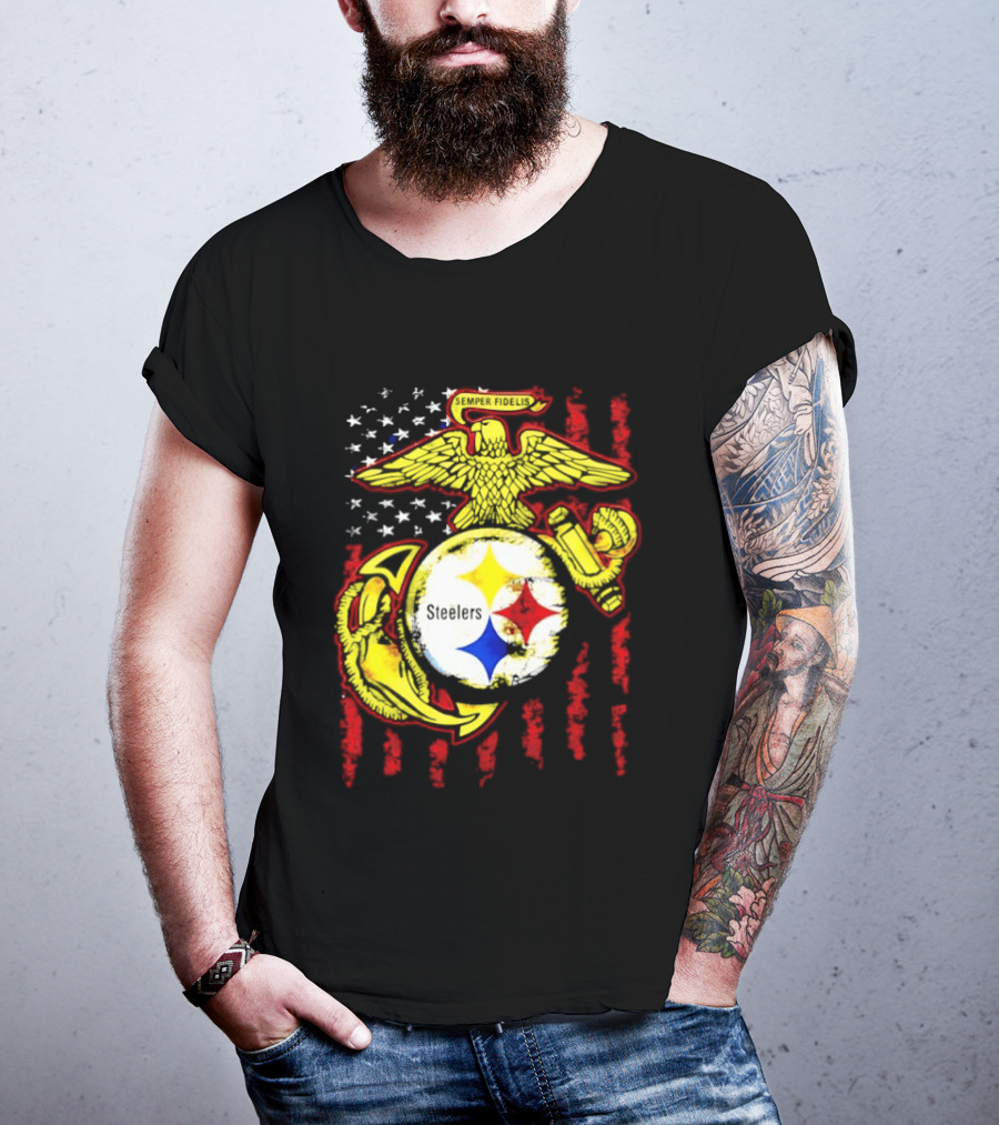 Pittsburgh Steelers United States Marine Corps Symbolic T-Shirt