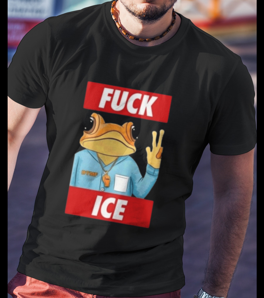 Sapo Concho Frog DTMF With Bold Statement Against ICE T-Shirt