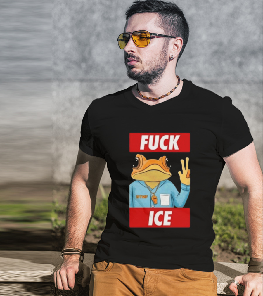 Sapo Concho Frog DTMF With Bold Statement Against ICE T-Shirt