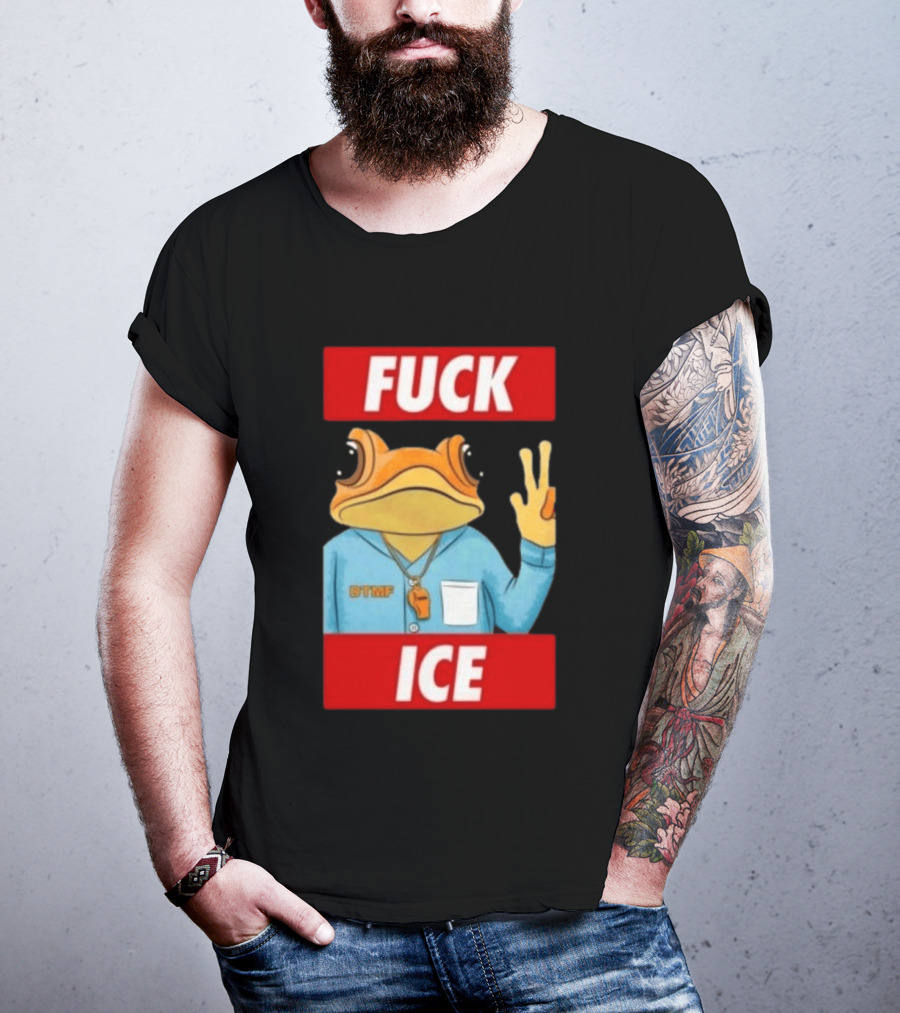 Sapo Concho Frog DTMF With Bold Statement Against ICE T-Shirt