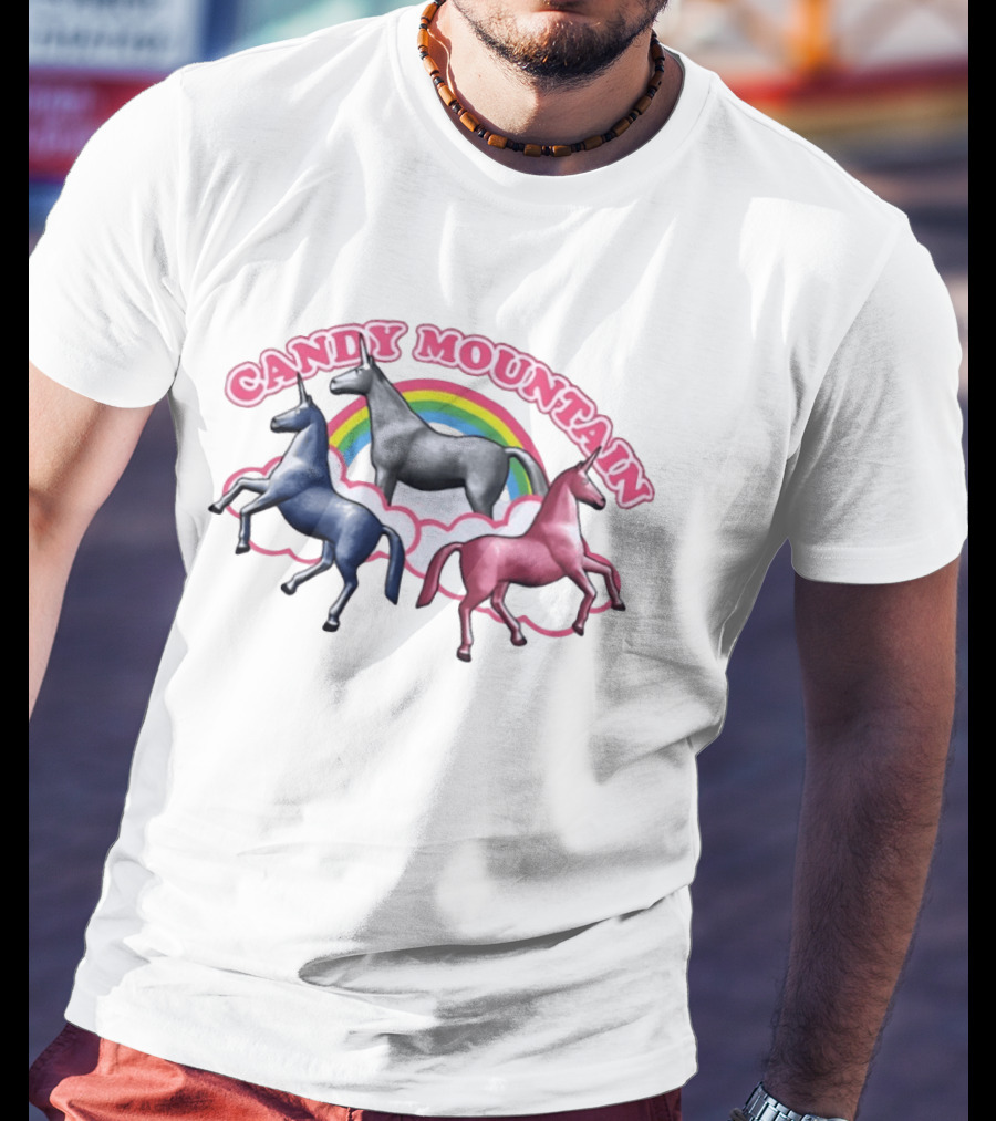 Candy Mountain Unicorns Rainbow Adventure Charlie The Unicorn T-Shirt