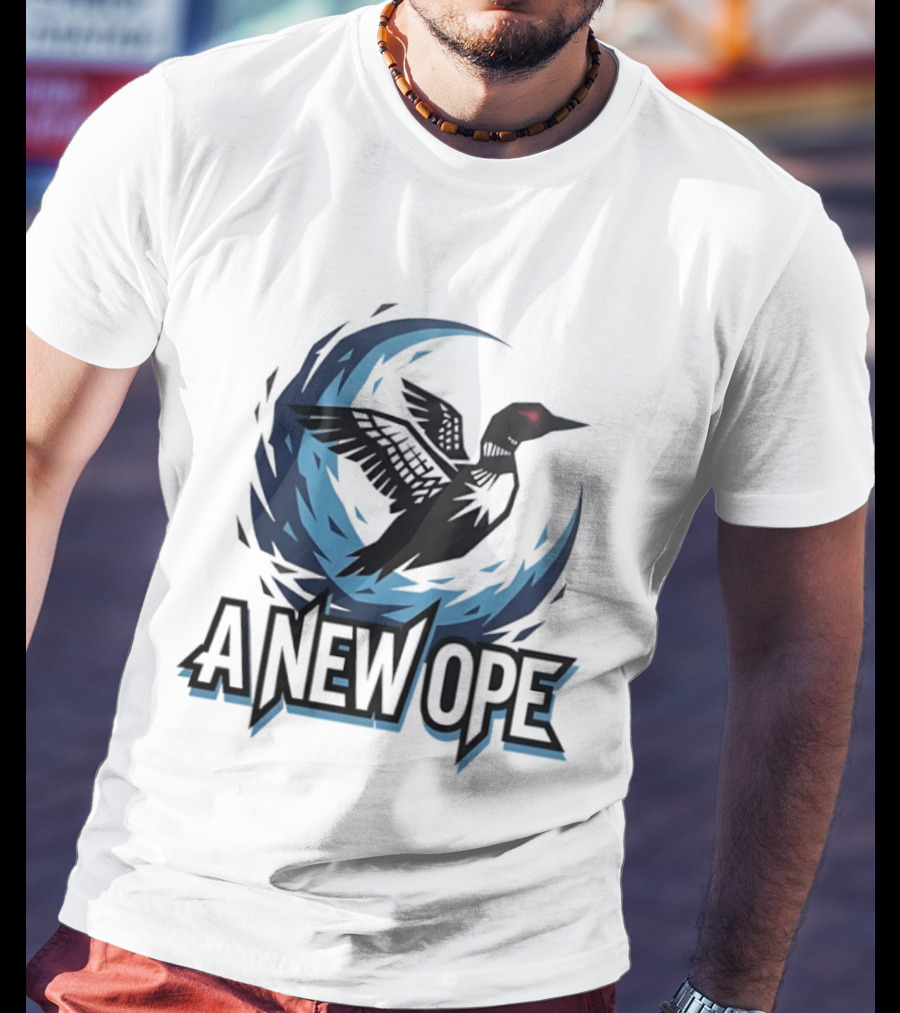 Loons Minnesota A New OPE Starbird Blue Circle Crest T-Shirt