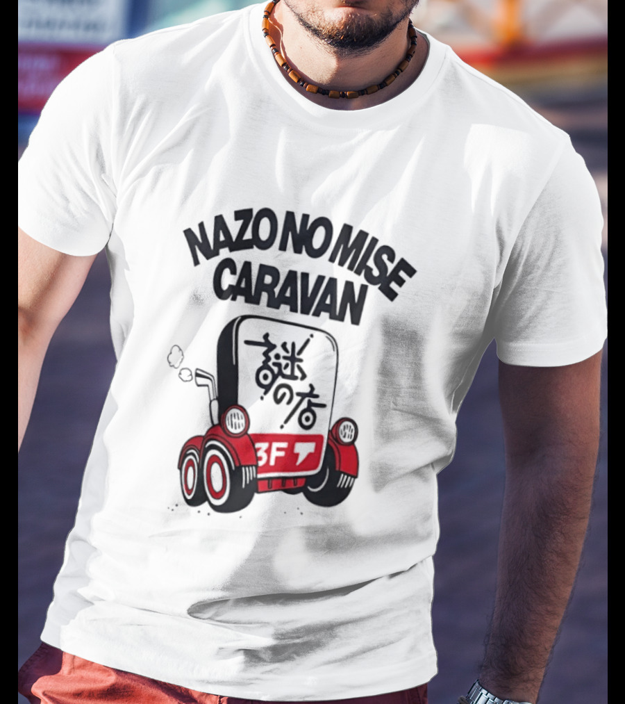 Nazo No Mise Caravan 3F Japanese Style Red Truck T-Shirt