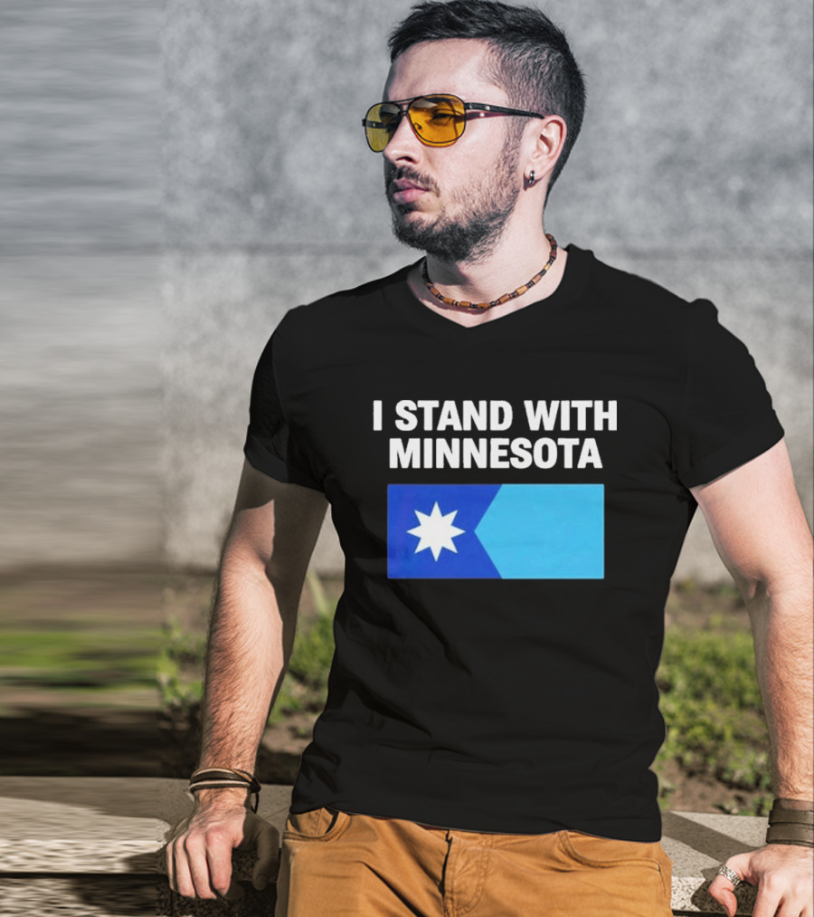 I Stand With Minnesota Flag Minnesota Strong T-Shirt