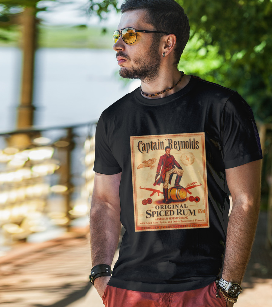 Captain Reynolds Original Spiced Rum Serenity Drink With Aged Rum Spice And Borderland Flavors T-Shirt