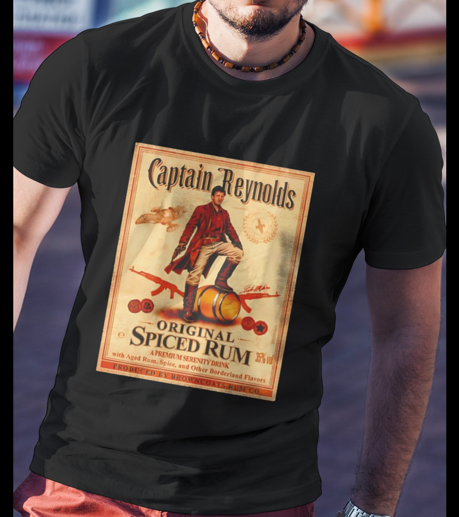 Captain Reynolds Original Spiced Rum Serenity Drink With Aged Rum Spice And Borderland Flavors T-Shirt