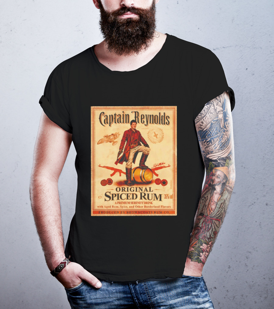 Captain Reynolds Original Spiced Rum Serenity Drink With Aged Rum Spice And Borderland Flavors T-Shirt