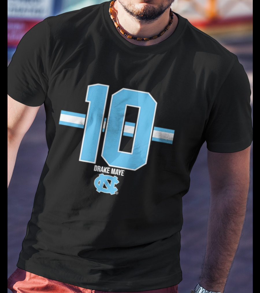 Drake Maye 10 North Carolina Tar Heels Football UNC T-Shirt