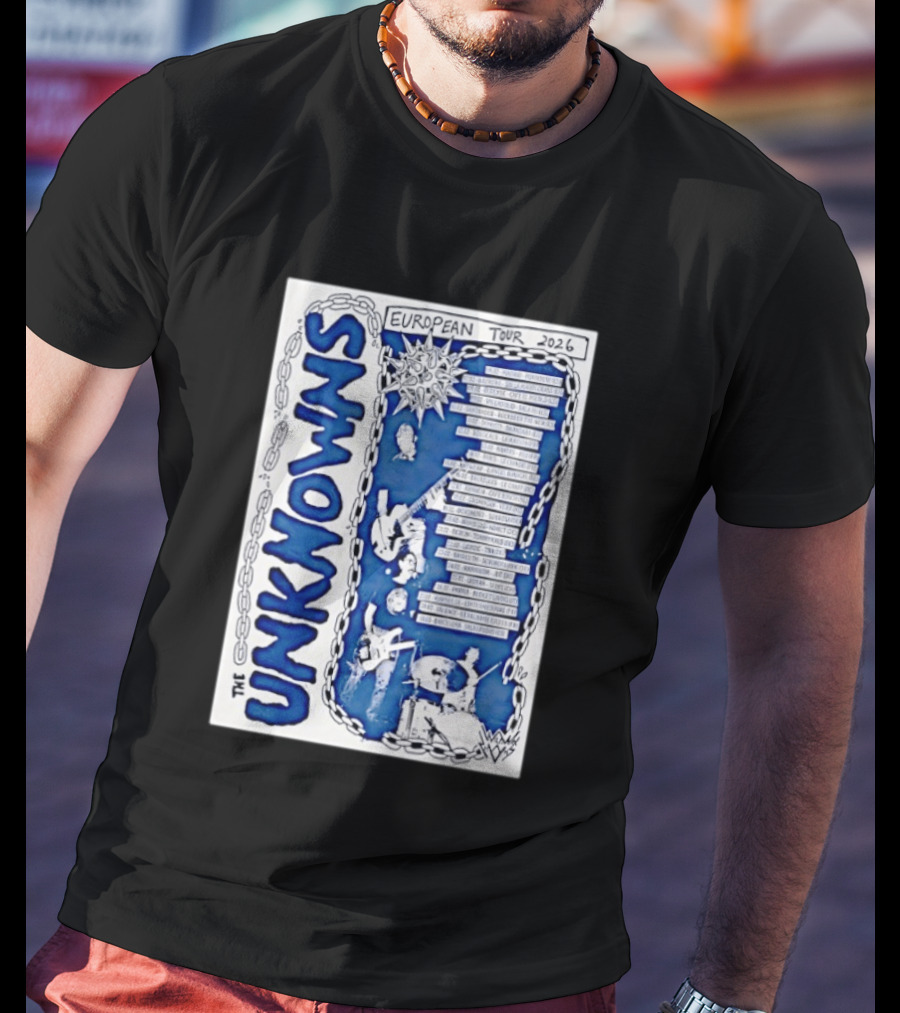 The Unknowns European Tour 2026 Concert Cities And Dates Music Tour T-Shirt