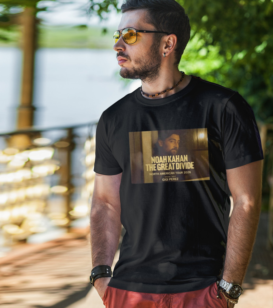 Noah Kahan The Great Divide North American Tour 2026 Special Guest Gigi Perez T-Shirt