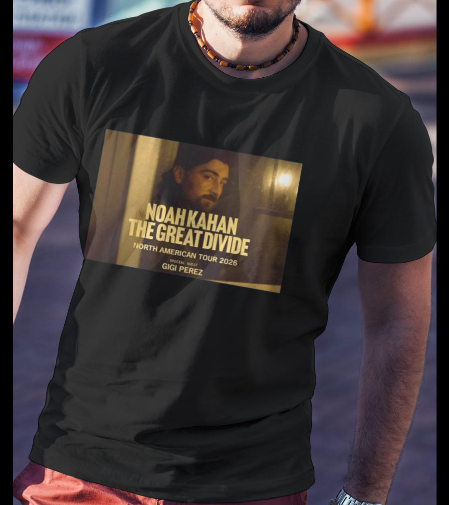 Noah Kahan The Great Divide North American Tour 2026 Special Guest Gigi Perez T-Shirt