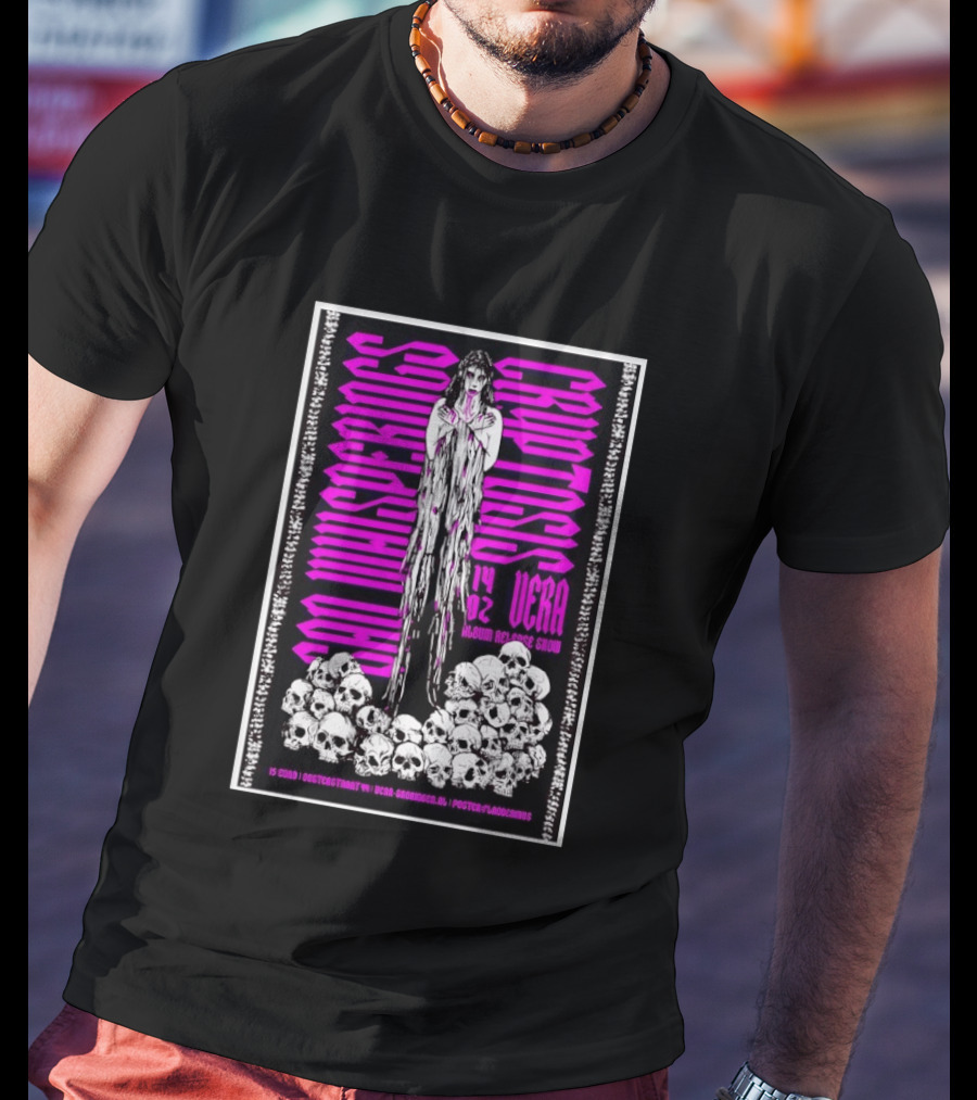 Sad Whisperings Cryptosis Album Release Show 14 02 Groningen Vera Skulls T-Shirt