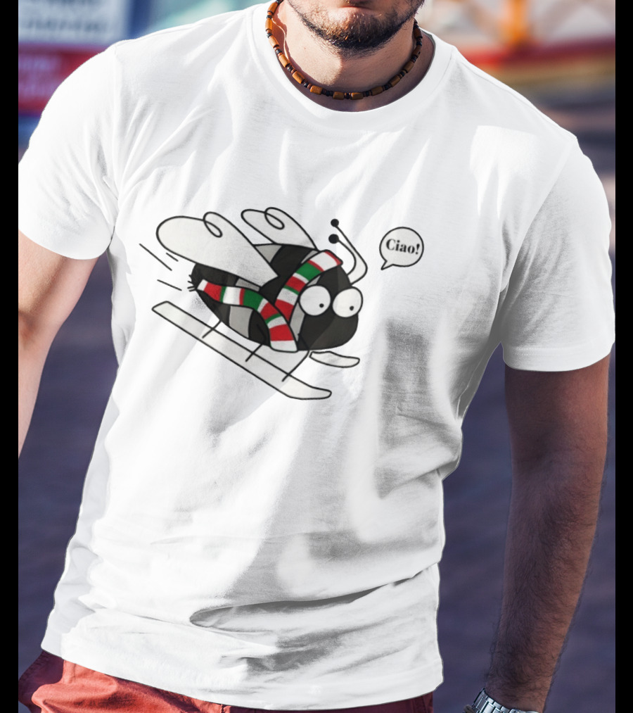 Bees On Skis Ciao Cortina USA Milan Cortina 2026 Winter Games T-Shirt