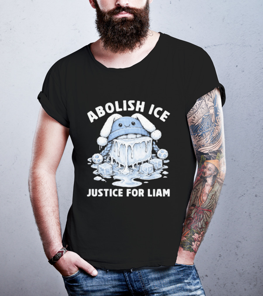 Abolish ICE Justice For Liam Melted Ice With Cute Cartoon Face T-Shirt