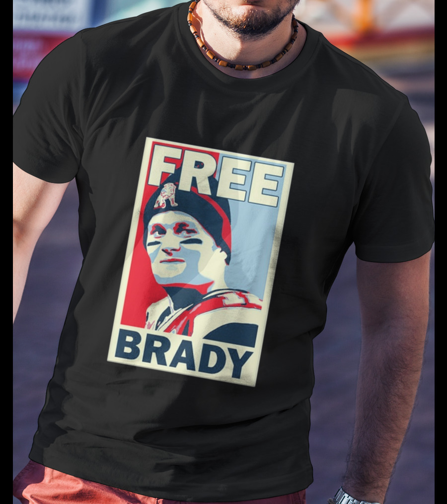 New England Patriots Free Brady Style Sports T-Shirt
