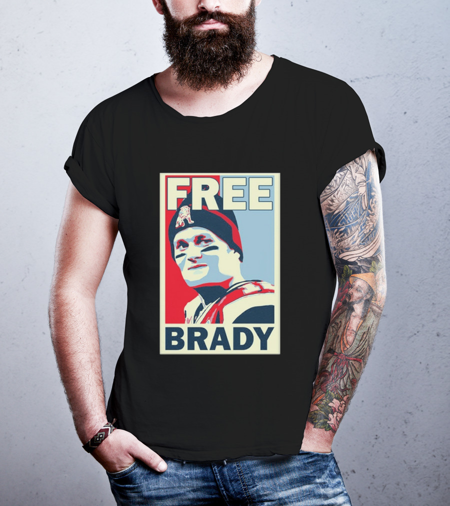 New England Patriots Free Brady Style Sports T-Shirt