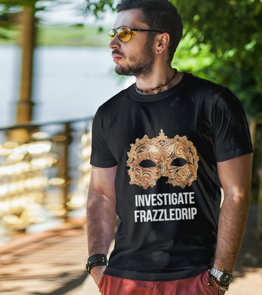 Investigate Frazzledrip Mask Gold Ornate T-Shirt