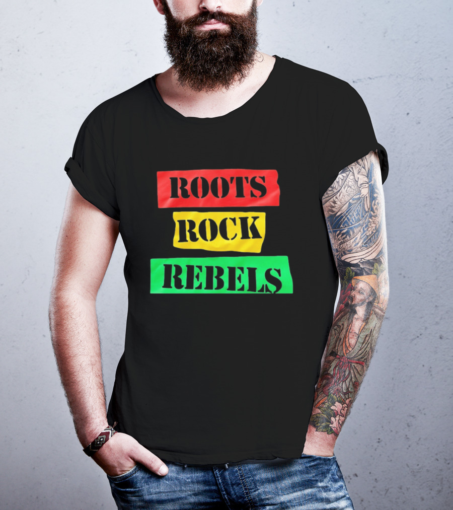 Roots Rock Rebels Reggae Rasta Vibes T-Shirt