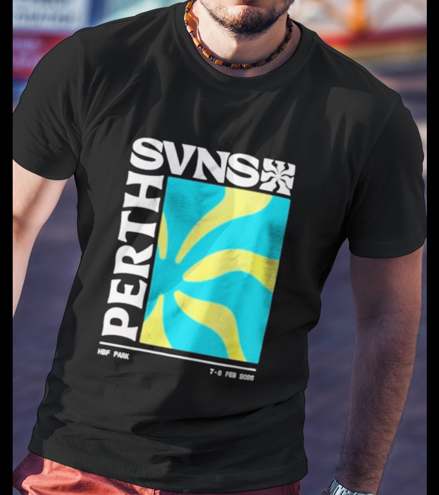 SVNS Perth 2026 Event 7 8 Feb Yellow Blue T-Shirt