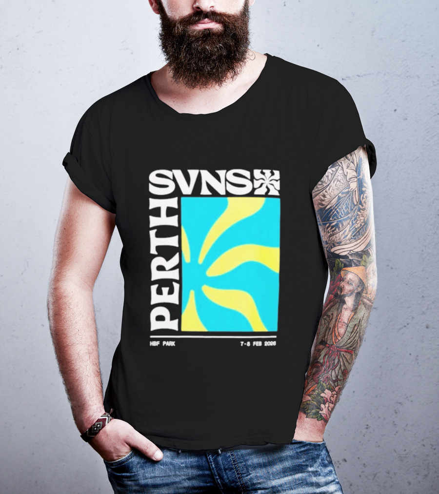 SVNS Perth 2026 Event 7 8 Feb Yellow Blue T-Shirt