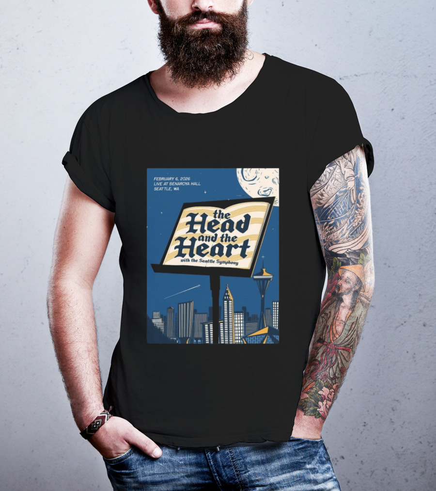 The Head And The Heart With Seattle Symphony Feb 6 2026 Benaroya Hall Seattle T-Shirt