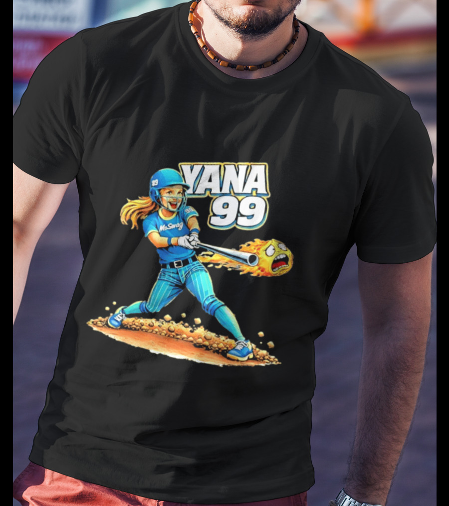 Moswag Yana 99 Softball Flaming Ball Action T-Shirt