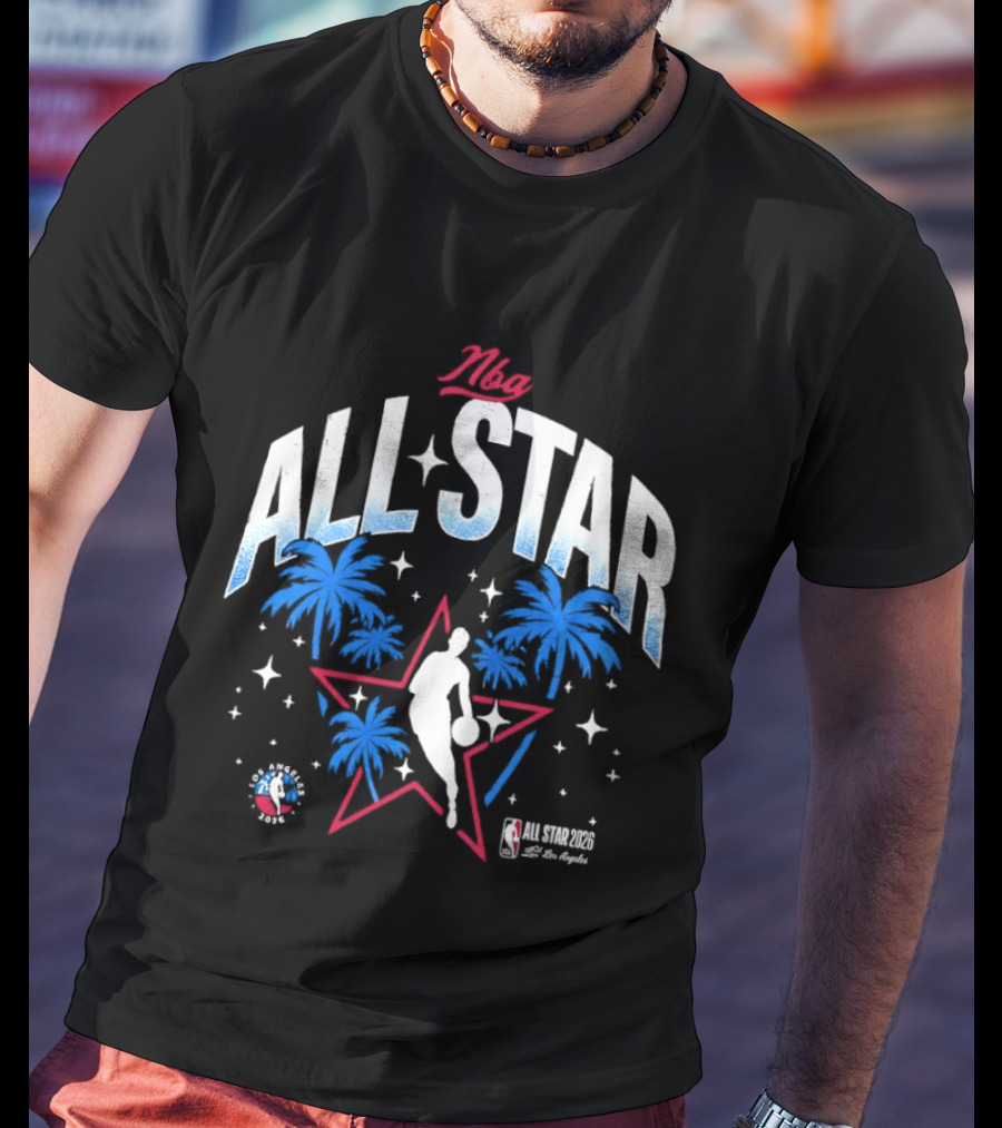 NBA All Star 2026 Los Angeles Tropical Stars Palms T-Shirt