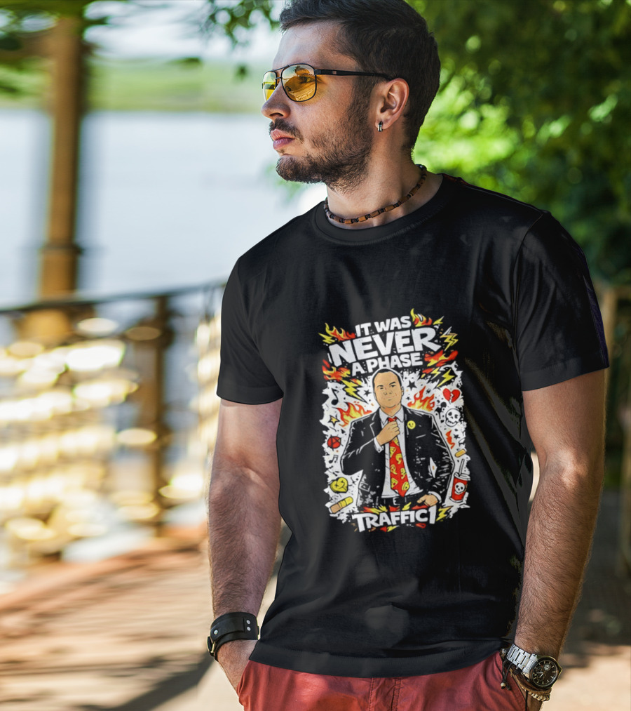 It Was Never A Phase Pop Punk Forever Fire Flames Pizza Hearts T-Shirt