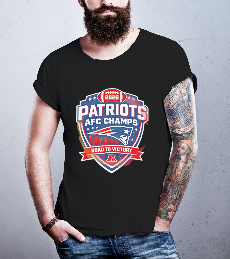 Patriots AFC Champs 2026 Road To Victory T-Shirt